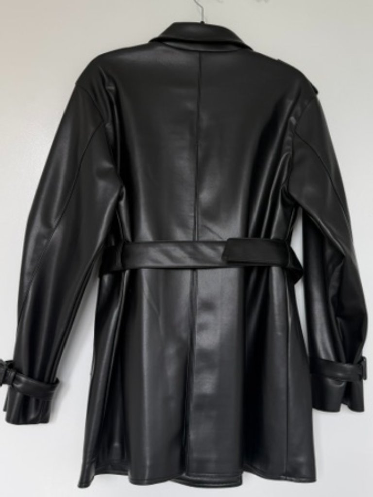 Frankie Shop Medora Faux Leather Trench Coat — image 3 of 7